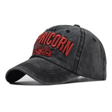 Unisex Capricorn Letter Embroidered Baseball Cap Cotton Hat Wash Old Cap