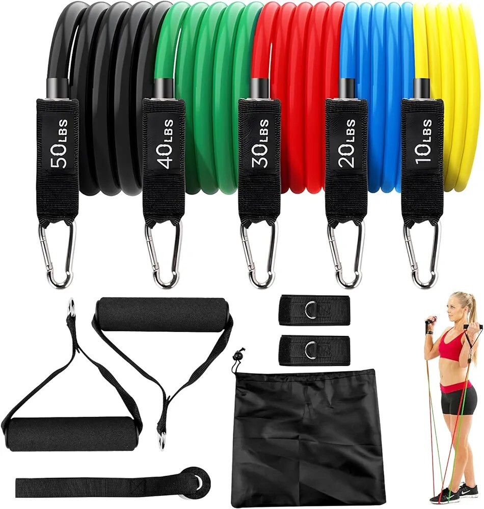 Bandes de résistance élastiques fitness sport pour musculation entraînement à la maison