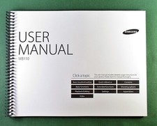 Samsung WB110 Instruction Manual: Full Color 147 Pages  Protective Covers