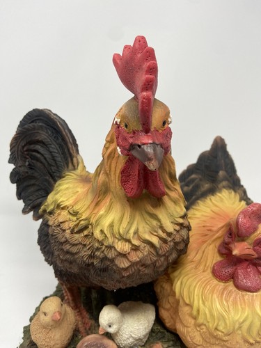 Resin Rooster Standing Garden Statue Garden/Home Decor Farm Display 11 in X 10in - Picture 4 of 8