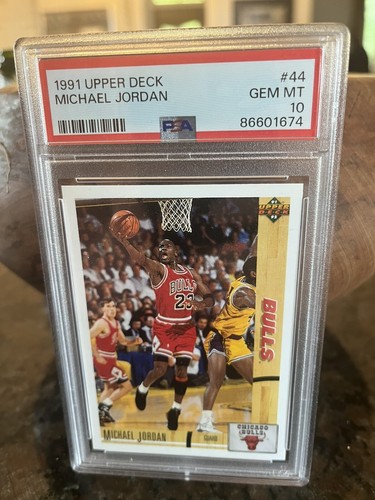 1991 Upper Deck Basketball #44 Michael Jordan Psa 10 Gem Mint card - 第 1/2 張圖片