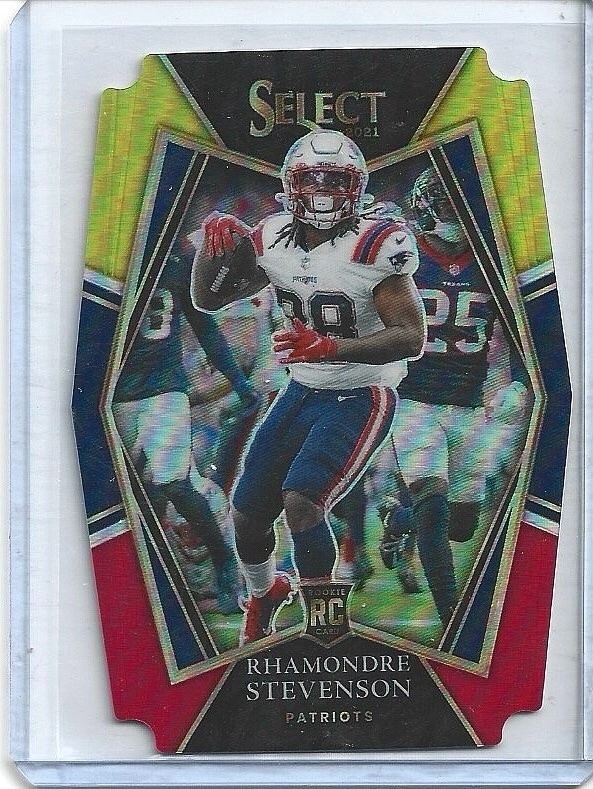 2021 SELECT RED YELLOW DIE-CUT PREMIER LEVEL RHAMONDRE STEVENSON #175 RC