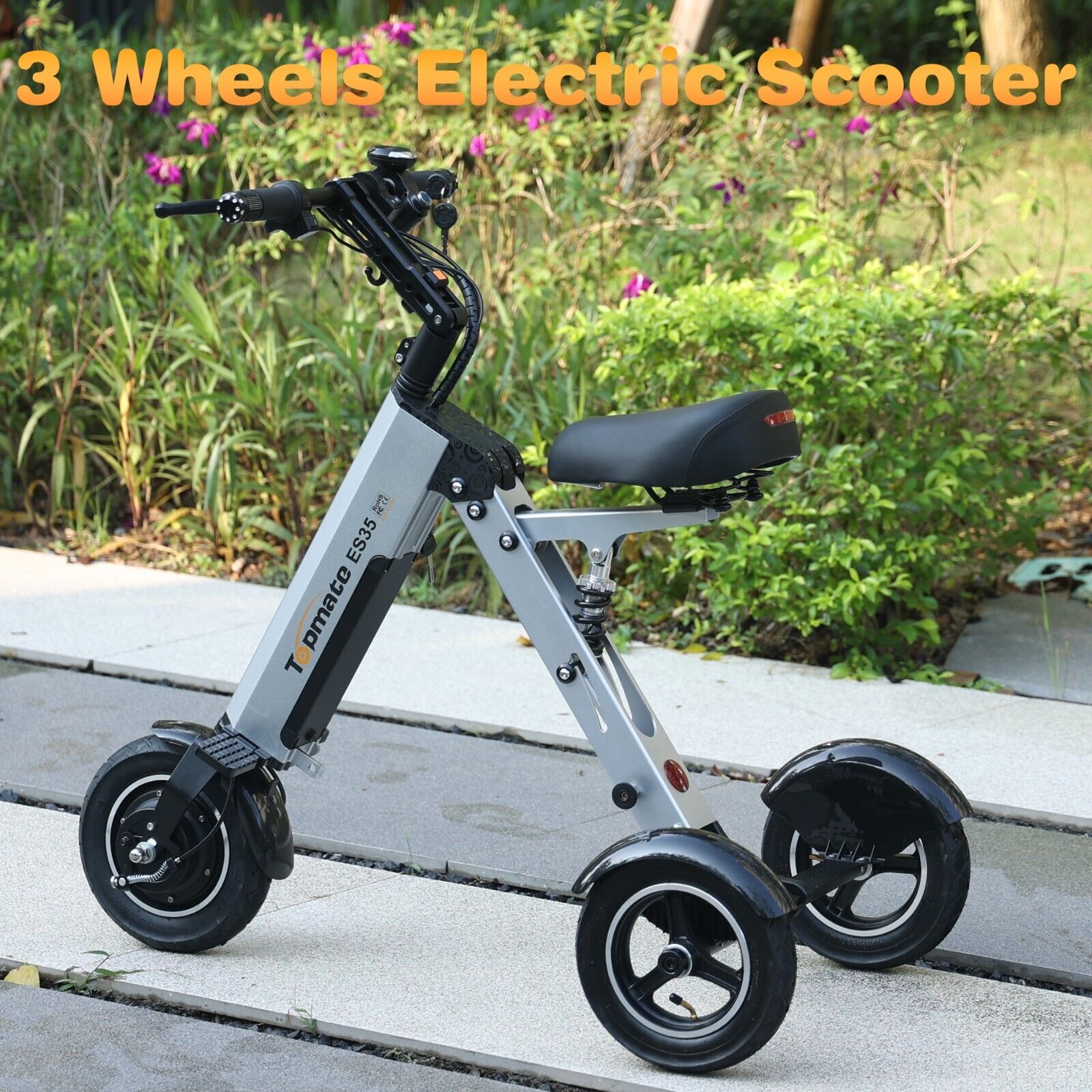 TpMate ES35 Lightweight Electric Scooter 3 wheel Mobility Trike for Adult Travel