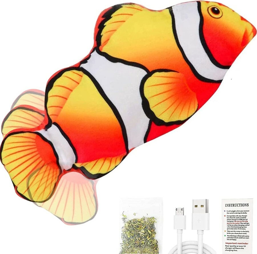 Flopping Fish Toy for Cat Interactive Floppy Fish Dog Toy Dancing