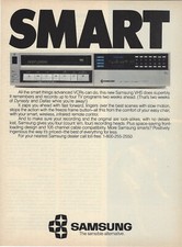 1985 Samsung VHS VCR VT-225T vintage print ad 80's advertisement
