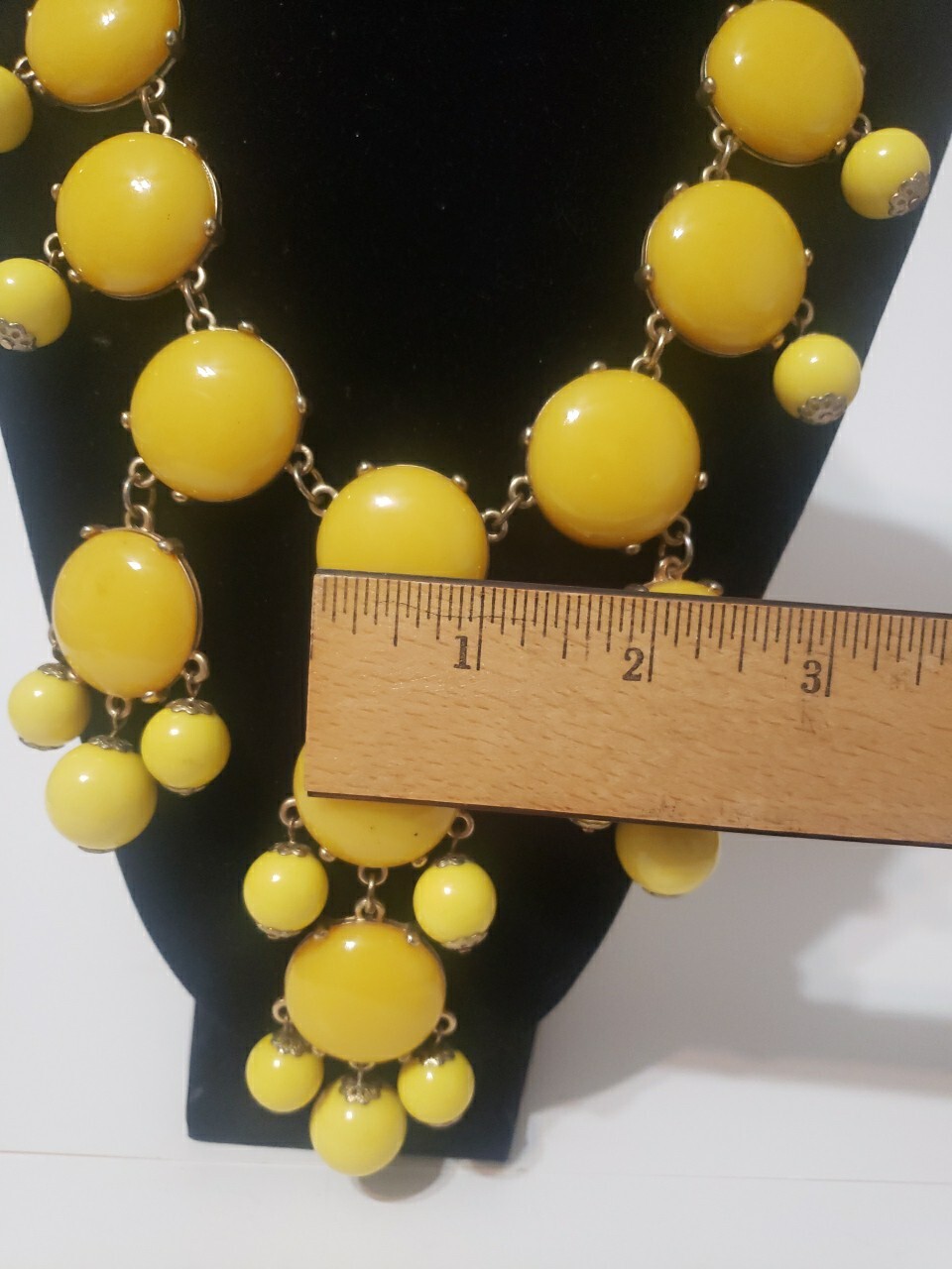 Womens Waterfall Statement Yellow Bubble Bib Neck… - image 9