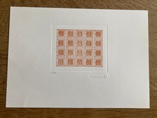 M-1) Deutsche Post Buntdruck, Schwarzdruck, nummeriert, Sachsen Dreier Freimarke