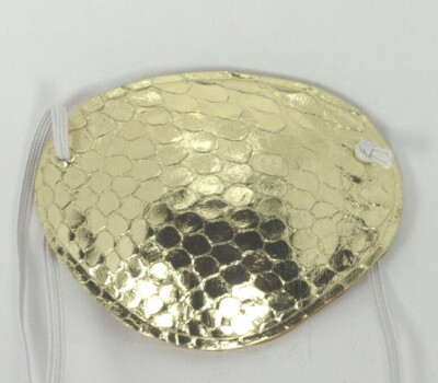 PYTHON METALLIC Leather-Replaceable Elastic, Hand Made   -WORLD'S BEST EYE PATCH