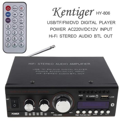 Bluetooth Power Amp Audio Receiver FM USB SD input for Home Speakers Theater - Picture 1 of 10