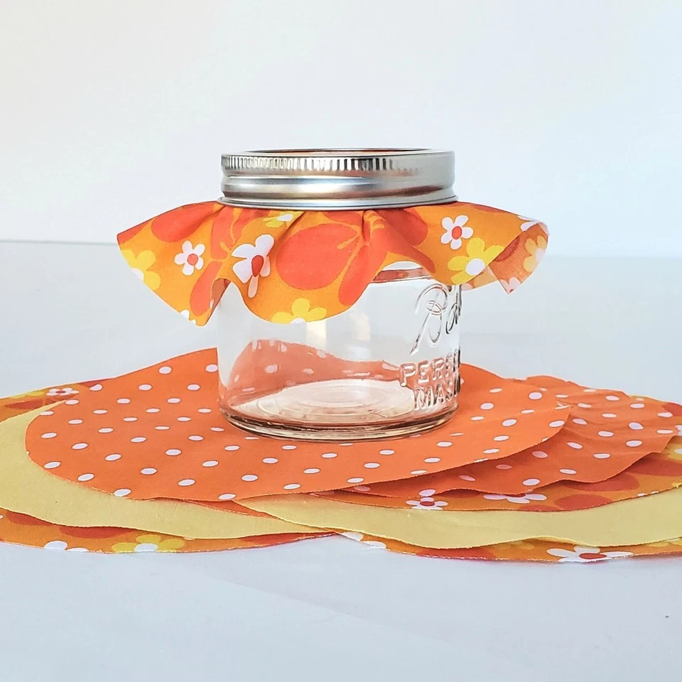 Bright Jar Topper Sets - Dozen (12) Fabric Circles - Image 2 of 4