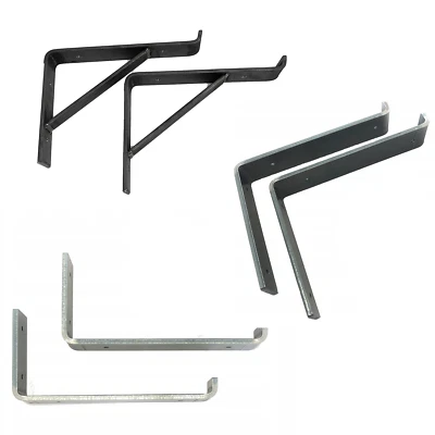 Scaffold Board Wall Shelf Brackets Heavy Duty Handmade Industrial Steel Metal - Image 1 of 3