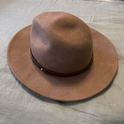 NEW Free People Brown Rancher Hat Wool Adjustable Fit Strap  display picture 2