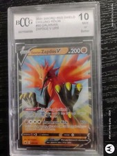 2021 Sword And Shield,Chilling Reign #80 Galarian Zapdos V URR ,Graded 10