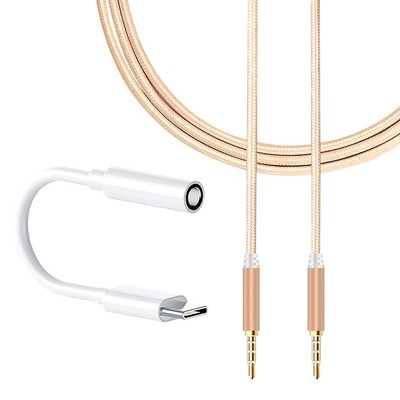 Type-C to 3.5mm Audio Adapter Male to Male Cable f Huawei Mate 10 Pro USA Seller