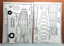 BELL P-39 AIRACOBRA BALSA FREE FLIGHT MODEL AIRPLANE PLANS 22" WINGSPAN