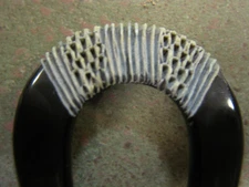 Vintage French Bakelite Hair Comb marked Hand Made in France