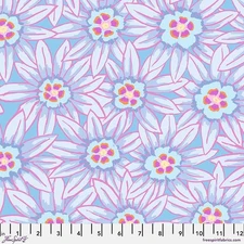 Potentilla, Blue - Kaffe Fassett Quilt Fabric 100% Cotton By the Yard