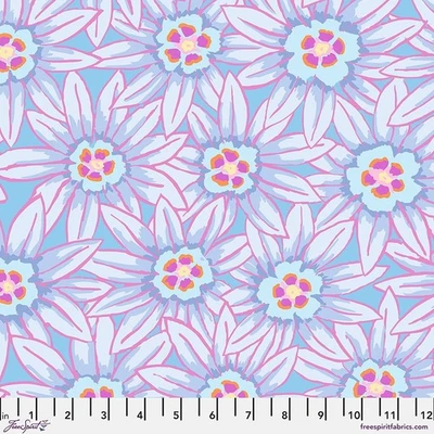 Potentilla, Blue - Kaffe Fassett Quilt Fabric 100% Cotton By the Yard
