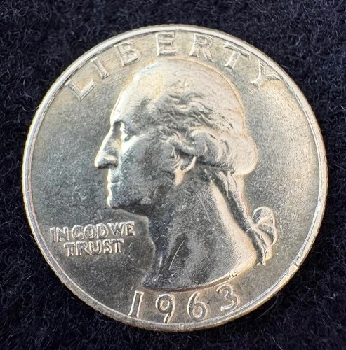 1963-D  Washington Quarter, Silver - INV:2155, Combined shipping