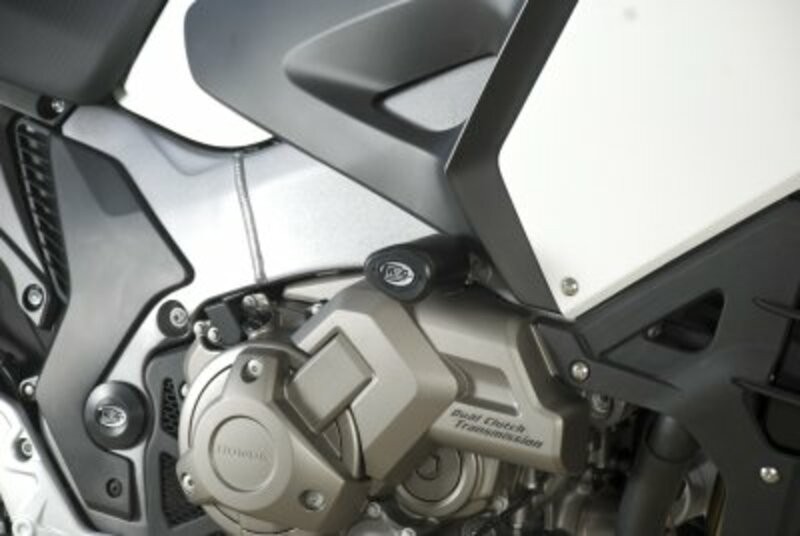 Tampons Aero R&G Racing noirs pour sécuriser vos voyages en Honda Crosstourer
