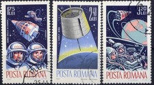 Romania  1965 Starships MAN S EXIT INTO THE COSMOS, AERO PHILATELY, used @ x