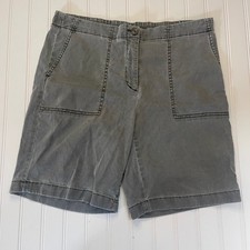 J. Jill Cotton Tencel Blend Utility Cargo Shorts Womens Size 10