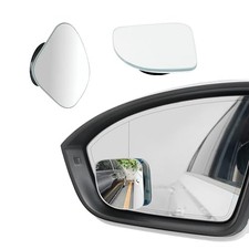 2PCS Blind Spot Mirror, Round HD Glass Frameless Side Rear View Fan Shape