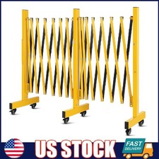 8-16 FT Expandable Barricade Gate ,Metal Outdoor Traffic Folding Safety Barrier