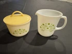 Pyrex Vintage - Summer Impressions Cream and Sugar with Lid