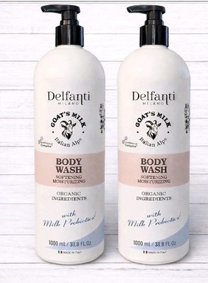 (2-Pack) Delfanti Milano GOAT'S MILK Nourish Moisturize BODY WASH Made in Italy