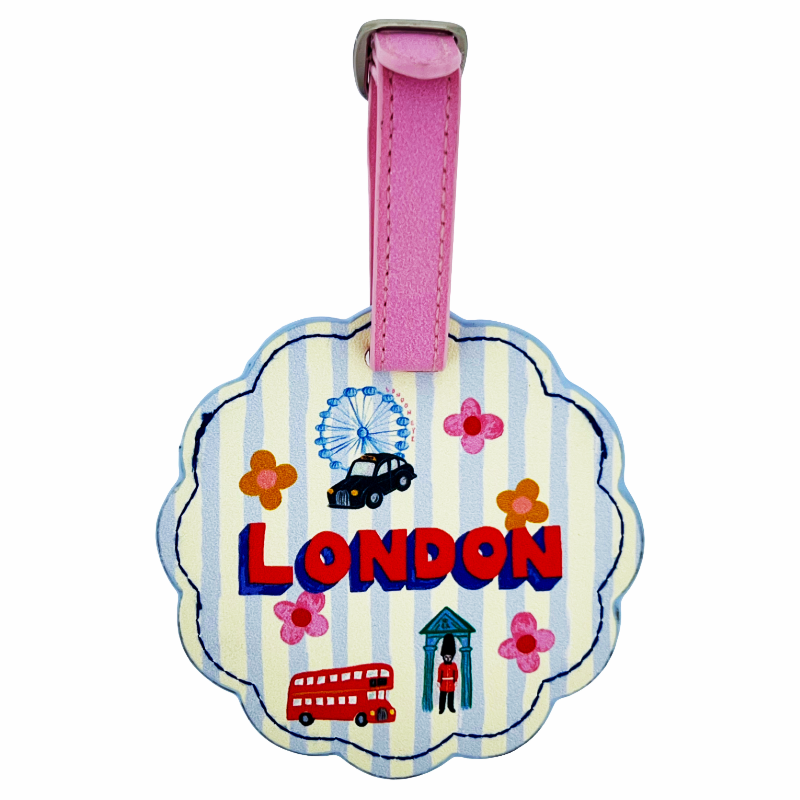 Leather Suitcase Luggage Tags High Quality Id Card Name Label London