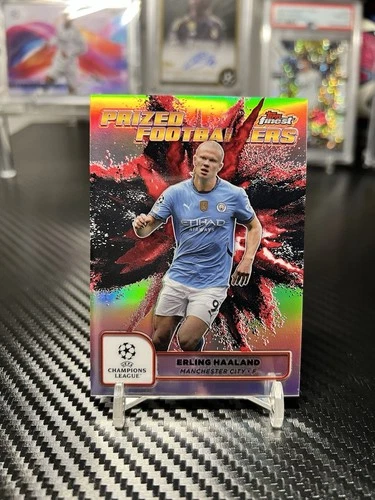 2024-25 Topps Finest UCC Erling Haaland Prized Footballers Fusion Black Red SSP