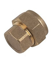 Flomasta Brass Compression Stop Ends 15mm 4 Pack