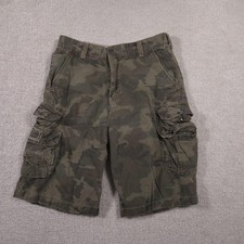Urban Pipeline Cargo Shorts Boys18 Camo Green Ripstop Outdoor Pockets Casual