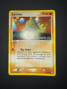 Pokémon Ex Emerald Larvitar 52/106 Reverse Holo Stamped NM+