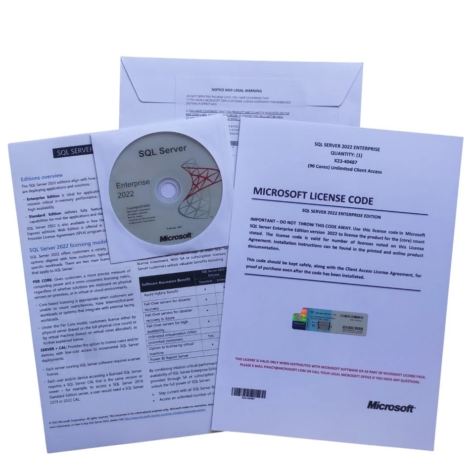 SQL Server 2022 Enterprise 96 Core License with unlimited User CALs - Image 2 of 3