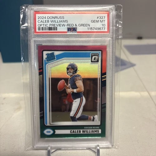 2024 Panini - Rated Rookie Caleb Williams #327 Optic Preview Red & Green Prizm