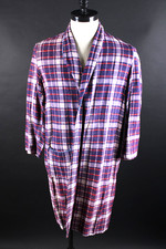 Vintage 1950s Beacon Plaid House Coat Robe Mens Size Medium