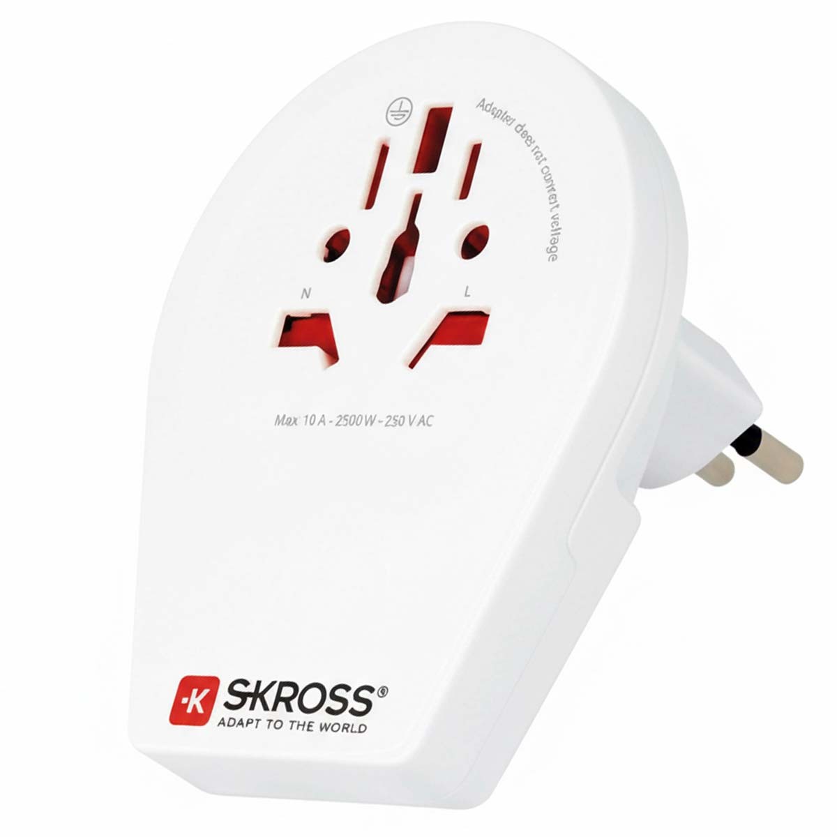 Adaptateur voyage Skross 2 USB A charge rapide pour smartphone en Italie et Brésil format mini