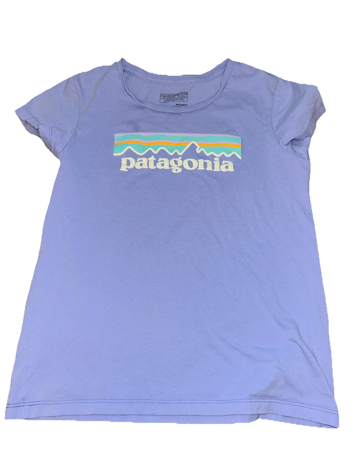 Patagonia Pastel Logo Organic Cotton T-Shirt Girls Size Large- Read!
