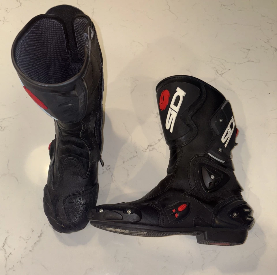 Botas de carreras de motocicletas SIDI negras 11,5 EE. UU. Foto 2 de 4