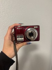Nikon Coolpix L22 12.0MP Digital Camera Red WORKING see caption  
