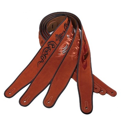 Premium Echtleder 80 mm Gitarrengurt verstellbar für Akustik E-Bass