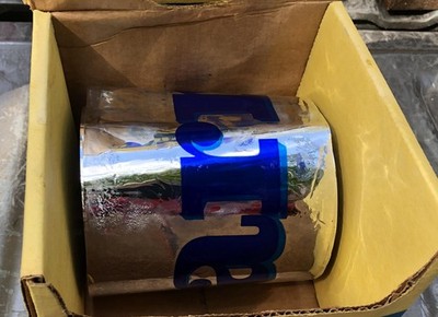 Metalized Banner 5'' x 150 Yd Partial Roll Just Married Wedding Bells vintage