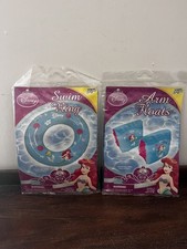 Vintage 2008 Disney Princess Ariel Pool Arm Floats Ring Inflatable New Sealed