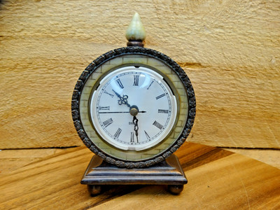 Beautiful Working Mastercraft Desktop Quartz Clock 6-1/2'' x 4-1/2''