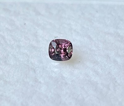 Natural 100% VVS 1.09 ct 5.8x5.4x4.3 mm Cushion Purple Spinel Mogok Gemstone