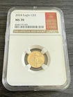 2024 G$5 American Gold Eagle 1/10oz. MS69 NGC Official Red Book Label🔥