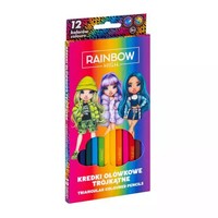 5901137183510 Kredki OłóWkowe TróJkąTne Rainbow High 12 KoloróW Astra