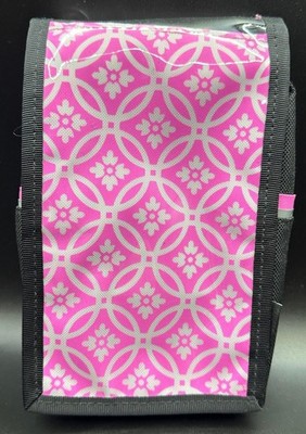 Schwinn Fahrrad Rahmentasche schwarz pink Tasche mit Klarsichtfach & Reißverschluss